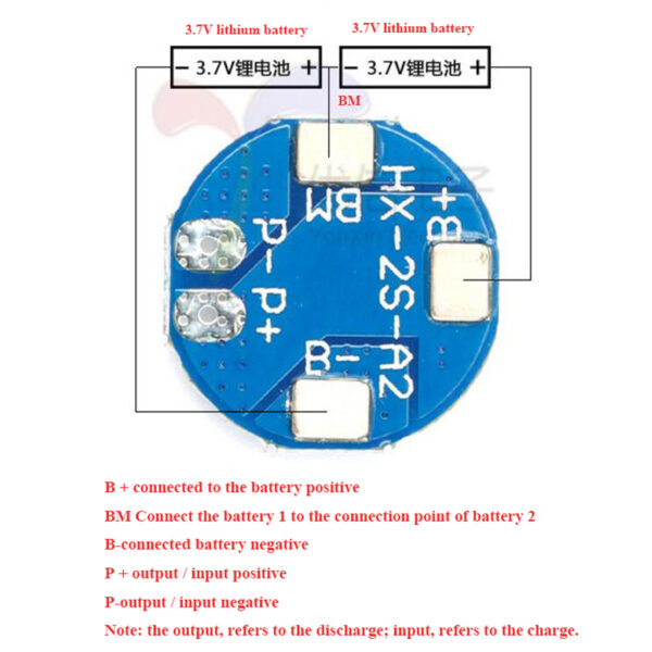 ماژول محافظ شارژ باتری 2 سل لیتیومی