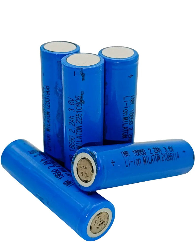 باتری لیتیوم یون 3.6v سایز 18650 2200mAh سرتخت ظرفیت واقعی سری INR (استوک کارنکرده)