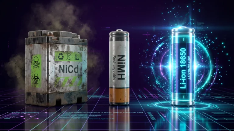بررسی جامع تفاوت باتری لیتیوم یون با نیکل کادمیوم (NiCd) و نیکل متال‌هیدراید (NiMH)